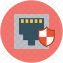 Netzwerk Buchse Shield Symbol