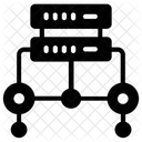 Netzwerk Workflow Sitemap Des Rechenzentrums Datenserver Symbol