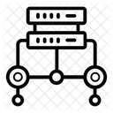 Netzwerk Workflow Sitemap Des Rechenzentrums Datenserver Symbol