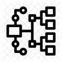 Netzwerkdiagramm Konnektivitat Datenfluss Symbol