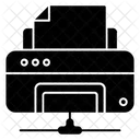 Netzwerkdrucker Druckmaschine Angeschlossener Schriftsetzer Symbol