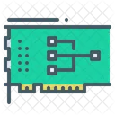Netzwerkkarte LAN Karte Netzwerkschnittstellenkarte Symbol