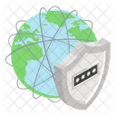 Netzwerksicherheit Netzwerkschutz Globales Netzwerk Icon