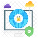 Netzwerkschutz Cybersicherheit Cloud Schutz Symbol