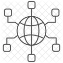 Netzwerkverbindungen Thinline Symbol Icon