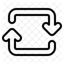 Neuladen Schleife Update Aktualisieren Synchronisieren Richtungspfeil Symbol