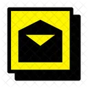 Neue Mail Alarm Neubrutalismus Symbol