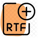 Neue Rtf Datei Rtf Datei Rtf Datei Hinzufugen Symbol