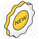 Neues Abzeichen Neues Etikett Neuer Coupon Symbol