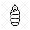 Neugeborenes Baby Eingewickelt Symbol