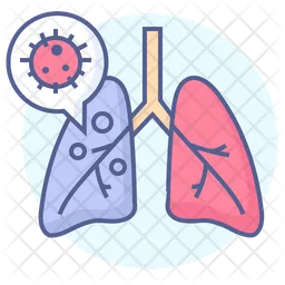 Pulmones de neumonía  Icono