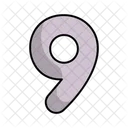 Neun 9 Zahl Symbol