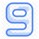 Neun 9 Zahl Symbol