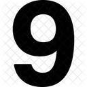 Neun Zahlen Numerische Symbol