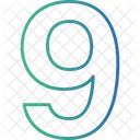 Neun Zahlen Numerische Symbol