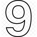 Neun Zahlen Numerische Symbol