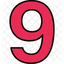 Neun Zahlen Numerische Symbol