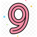 Neun Neun Zahl 9 Symbol