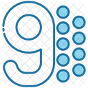 Neun Alphabet Form Und Symbol Symbol