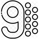 Neun Alphabet Form Und Symbol Symbol
