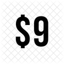 Neun Dollar Zahlen Dollar Symbol