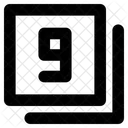 Neun 9 Zahl Symbol