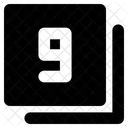 Neun 9 Zahl Symbol