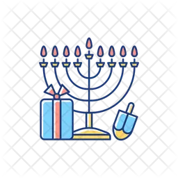 Neunarmige Menora  Symbol