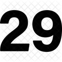 Neunundzwanzig Zahlen Numerische Symbol