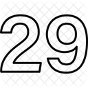Neunundzwanzig Zahlen Numerische Symbol