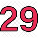 Neunundzwanzig Zahlen Numerische Symbol
