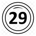 Zahl neunundzwanzig  Symbol