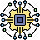 Neural Circuit Machine Digital Icon