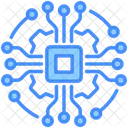 Neural Circuit Machine Digital Icon