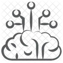 Neural Network Logical Mind Brain Icon