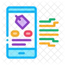 Neuromarketing Smartphone Etiqueta Icono