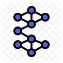 Neuronales Netzwerkdiagramm KI Diagramm Deep Learning Symbol