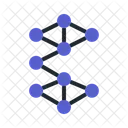 Neuronales Netzwerkdiagramm KI Diagramm Deep Learning Symbol