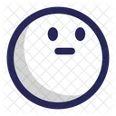 Neutral Face Emoticon Icon