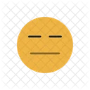 Neutral Emoji Emotion Icône