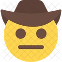 Neutral Face Cowboy  Icon