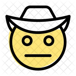 Neutral Face Cowboy Emoji Icon