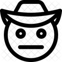 Neutral Face Cowboy  Icon