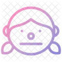 Girl Face Neutral Icon