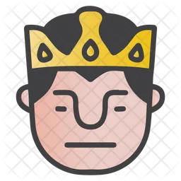 Neutral King Emoji Icon