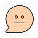 Neutral Speach Apathetic Emoji Icône