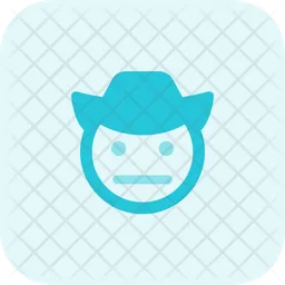 Neutrales Gesicht Cowboy Emoji Symbol