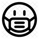 Neutro Emoji Com Mascara Facial Emoji Ícone