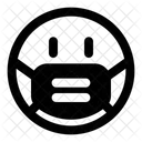 Neutro Emoji Com Mascara Facial Emoji Ícone