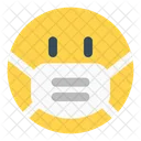 Neutro Emoji Com Mascara Facial Emoji Ícone